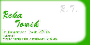 reka tomik business card